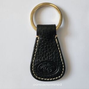 Dooney Black Leather Key Fob